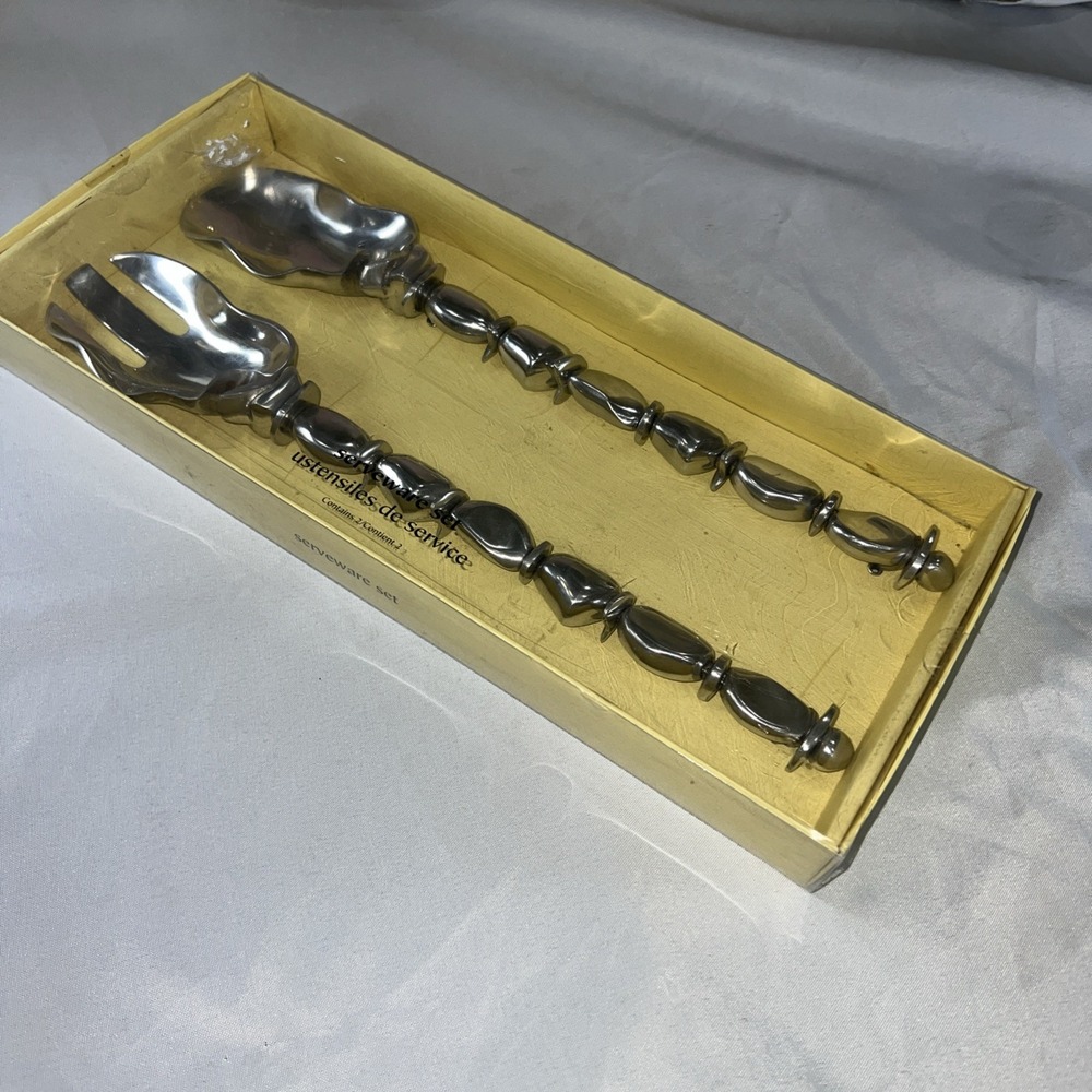 Holiday Turkey Salad Servers Object d' Art Bronze Silver Color Pier 1 Great Gift